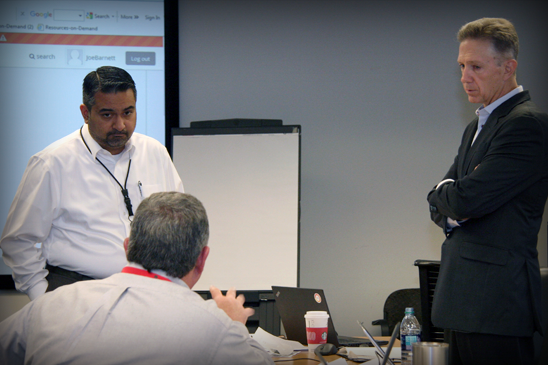 CIO Zeeshan Sheikh (left) and COO Paul D. Hinnenkamp participating in GridEX IV. 